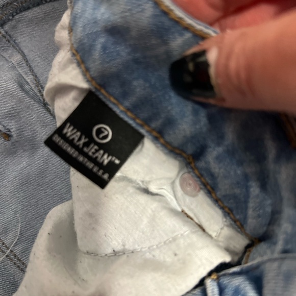 💕EUC-WAX JEAN/BUTT I LOVE YOU CAPRI JEANS SZ 7💕 - Picture 7 of 9